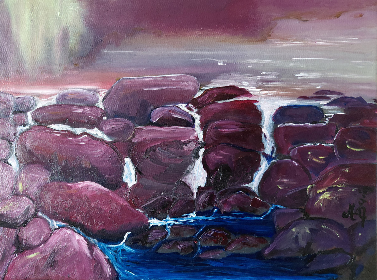 Cascades dans les rochers