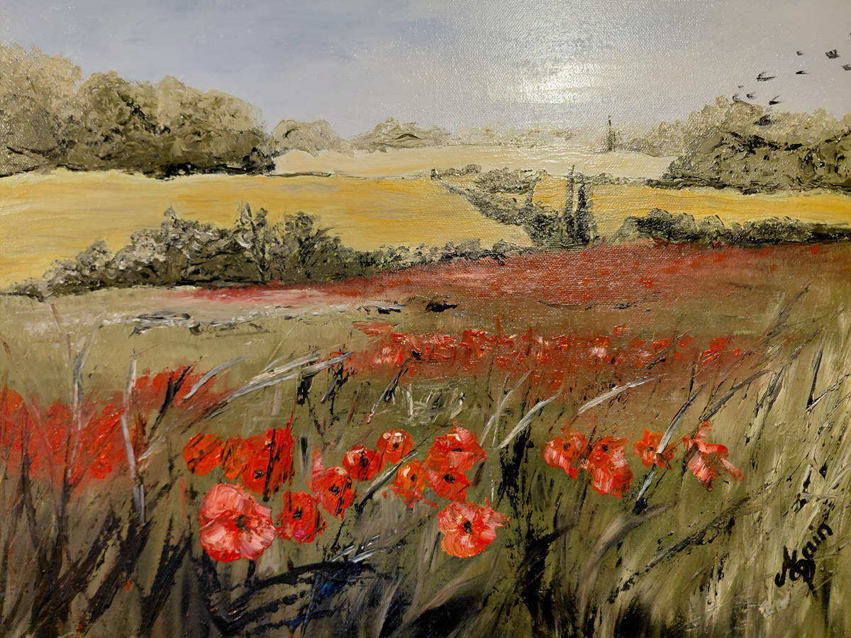 Le printemps et les coquelicots
